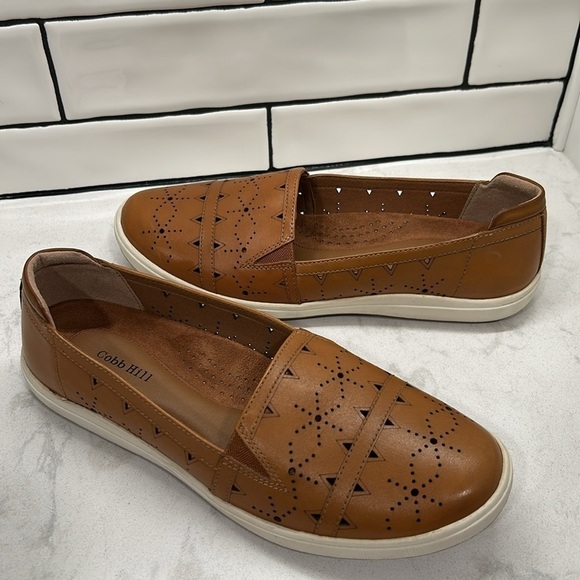 NEW COBB HILL Bailee Slip On Leather Tan - Picture 3 of 16